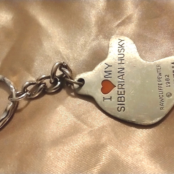 Key Ring 🌅Pewter Husky Key Ring Charm - Picture 5 of 6